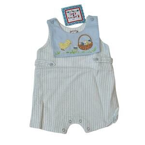 NWT Cotton Kids 12M Reversible Collar Chick Jon Jon